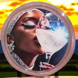 NORE’S NOVELTIES Set of 2 Ashtray-styled Handcrafted Coasters “CELEBRATION”